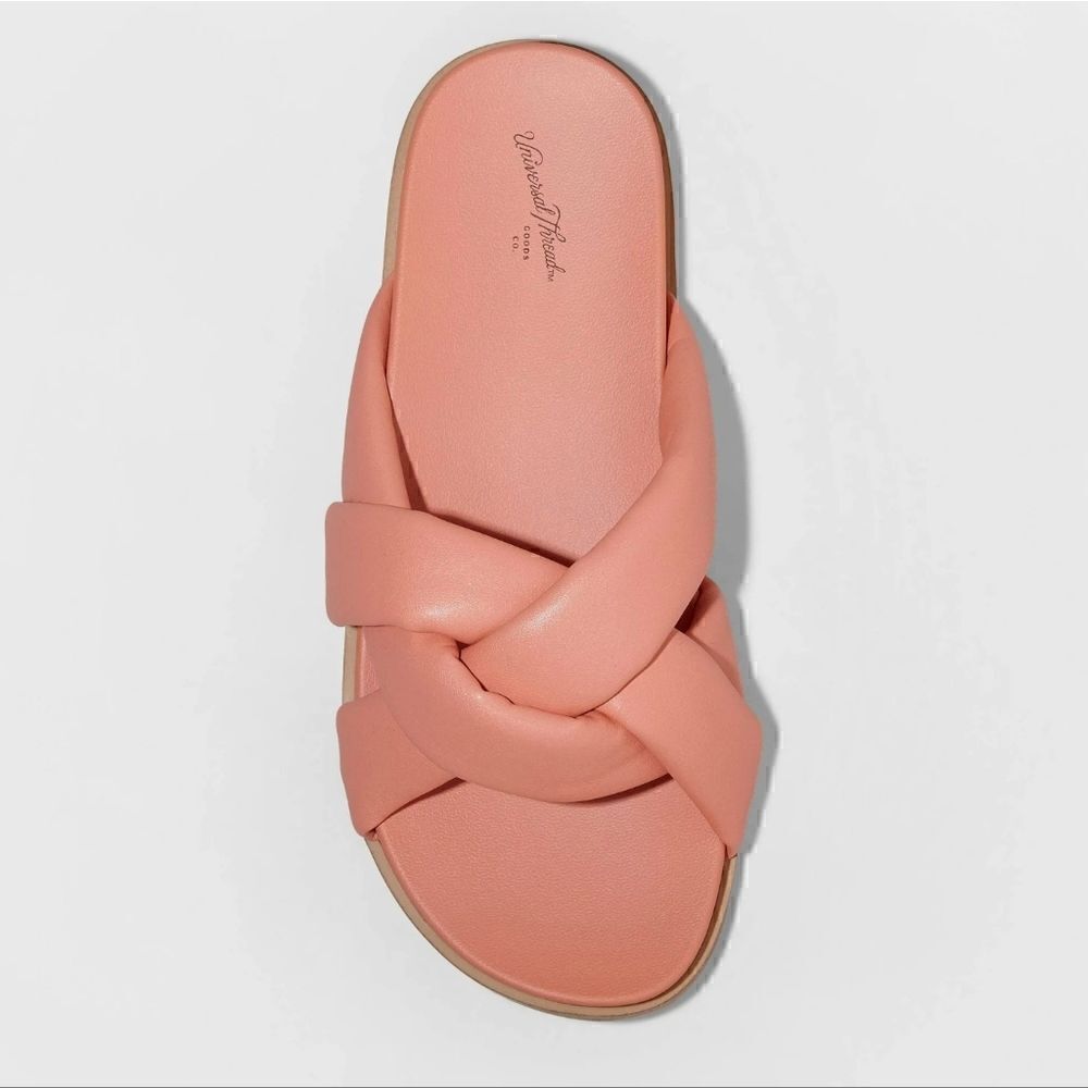 Universal Thread Cosette Padded Slide Sandals Coral Pink